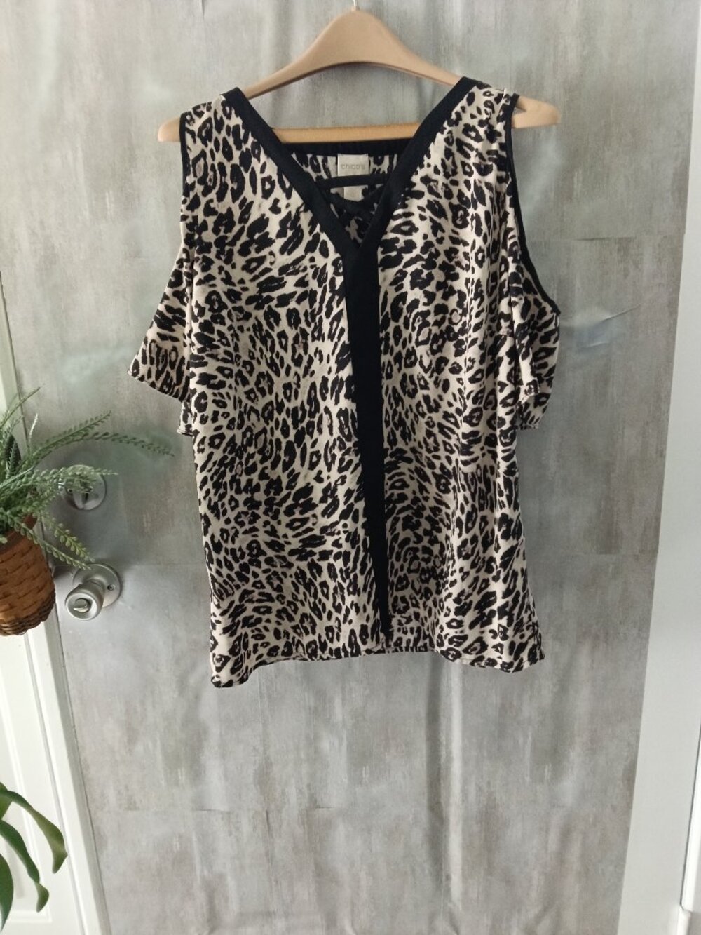 chico's, Size 1 (M), Black & Tan